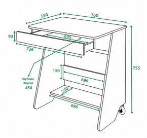 Стол письменный Домино СК-7 в Нягани - nyagan.mebel24.online | фото 2