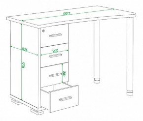 Стол письменный Домино СКМ-50 в Нягани - nyagan.mebel24.online | фото 6