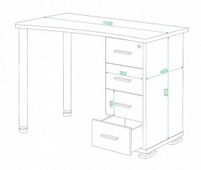 Стол письменный Домино СКМ-50 в Нягани - nyagan.mebel24.online | фото 2