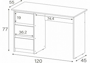 Стол письменный Идена в Нягани - nyagan.mebel24.online | фото 4