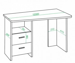 Стол письменный Нельсон Lite СКЛ-Трап120 в Нягани - nyagan.mebel24.online | фото 2
