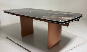 Стол ПУАНТО 200 TITANIUM LAWA NERO, керамика / МЕДЬ каркас М-City в Нягани - nyagan.mebel24.online | фото 3