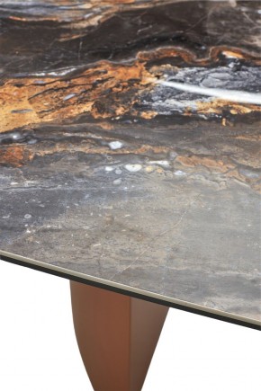 Стол ПУАНТО 200 TITANIUM LAWA NERO, керамика / МЕДЬ каркас М-City в Нягани - nyagan.mebel24.online | фото 7
