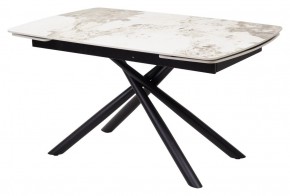 Стол RIVOLI 140 GLOSS LUXURY PANDORA SOLID CERAMIC / BLACK, ®DISAUR в Нягани - nyagan.mebel24.online | фото 1