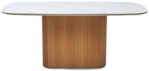 Стол TAMPA 180 цвет БЕЛЫЙ МРАМОР M326, керамика / Каркас OAK, ®DISAUR в Нягани - nyagan.mebel24.online | фото 9