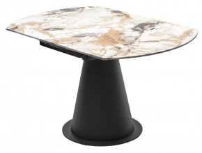 Стол TERAMO 135 GLOSS GRAND JADE SOLID CERAMIC, керамика, поворотн.механизм / Черный каркас, ®DISAUR в Нягани - nyagan.mebel24.online | фото 11