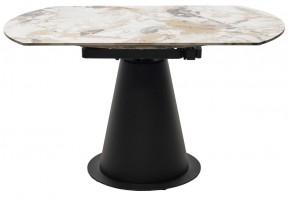 Стол TERAMO 135 GLOSS GRAND JADE SOLID CERAMIC, керамика, поворотн.механизм / Черный каркас, ®DISAUR в Нягани - nyagan.mebel24.online | фото 16