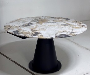 Стол TERAMO 135 GLOSS GRAND JADE SOLID CERAMIC, керамика, поворотн.механизм / Черный каркас, ®DISAUR в Нягани - nyagan.mebel24.online | фото 5