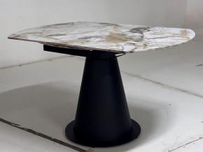 Стол TERAMO 135 GLOSS GRAND JADE SOLID CERAMIC, керамика, поворотн.механизм / Черный каркас, ®DISAUR в Нягани - nyagan.mebel24.online | фото 9
