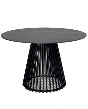 Стол TERNI 120 MATT BLACK MARBLE SOLID CERAMIC Черный мрамор матовый, керамика /Черн.каркас, ®DISAUR в Нягани - nyagan.mebel24.online | фото 3