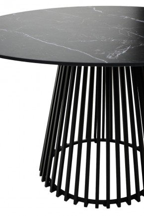 Стол TERNI 120 MATT BLACK MARBLE SOLID CERAMIC Черный мрамор матовый, керамика /Черн.каркас, ®DISAUR в Нягани - nyagan.mebel24.online | фото 5