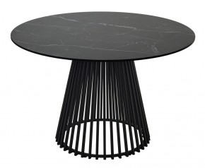 Стол TERNI 120 MATT BLACK MARBLE SOLID CERAMIC Черный мрамор матовый, керамика /Черн.каркас, ®DISAUR в Нягани - nyagan.mebel24.online | фото 8