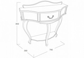 Стол туалетный Джульетта в Нягани - nyagan.mebel24.online | фото 2