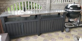 Столик для барбекю 415 Л (Unity Chef 415 L) графит в Нягани - nyagan.mebel24.online | фото 1