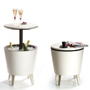 Столик-холодильник COOL BAR крем-шоколад в Нягани - nyagan.mebel24.online | фото 1