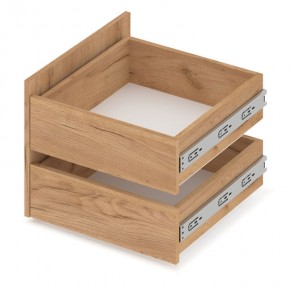 СТОУН С23 Шкаф 2-х створчатый с ящиками (дуб золотой/графит) в Нягани - nyagan.mebel24.online | фото 5