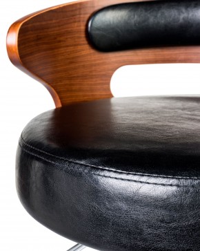 Стул барный DOBRIN FRED BLACK, коричневое дерево, чёрный в Нягани - nyagan.mebel24.online | фото 6