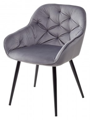 Стул BREEZE BLUVEL-14 GREY, велюр / черный каркас М-City в Нягани - nyagan.mebel24.online | фото 1
