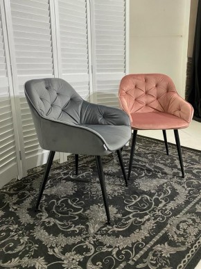 Стул BREEZE BLUVEL-14 GREY, велюр / черный каркас М-City в Нягани - nyagan.mebel24.online | фото 4