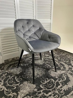 Стул BREEZE BLUVEL-14 GREY, велюр / черный каркас М-City в Нягани - nyagan.mebel24.online | фото 6