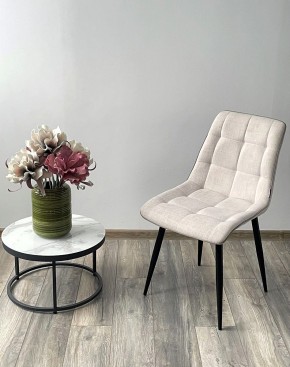 Стул CHIC HE622-01/ HE622-05 топленое молоко, ткань/ черный каркас М-City в Нягани - nyagan.mebel24.online | фото 3