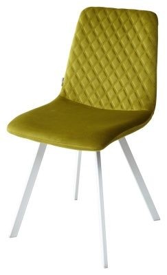 Стул DAIQUIRI BLUVEL-75 OLIVA / белый каркас, велюр М-City в Нягани - nyagan.mebel24.online | фото 1