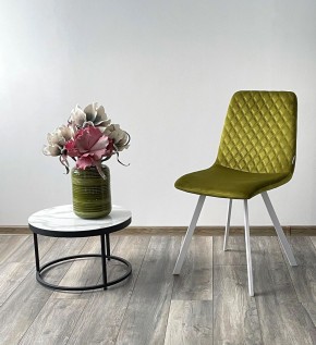 Стул DAIQUIRI BLUVEL-75 OLIVA / белый каркас, велюр М-City в Нягани - nyagan.mebel24.online | фото 3