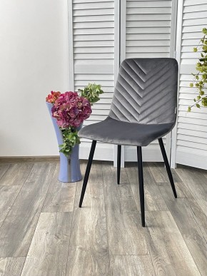Стул DUKE BLUVEL-14 GREY, велюр / черный каркас М-City в Нягани - nyagan.mebel24.online | фото 4