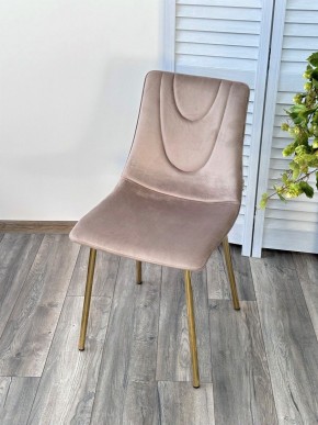 Стул ELLI BLUVEL-40 Бежевый, велюр / золотой каркас М-City в Нягани - nyagan.mebel24.online | фото 3