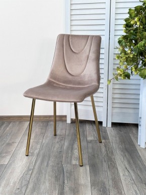 Стул ELLI BLUVEL-40 Бежевый, велюр / золотой каркас М-City в Нягани - nyagan.mebel24.online | фото 4