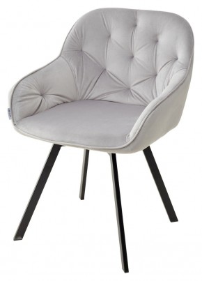 Стул GALE 360 град. поворот. BLUVEL-03 LIGHT GREY, велюр/ черный каркас, М-City в Нягани - nyagan.mebel24.online | фото 1