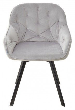 Стул GALE 360 град. поворот. BLUVEL-03 LIGHT GREY, велюр/ черный каркас, М-City в Нягани - nyagan.mebel24.online | фото 3