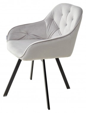 Стул GALE 360 град. поворот. BLUVEL-03 LIGHT GREY, велюр/ черный каркас, М-City в Нягани - nyagan.mebel24.online | фото 5