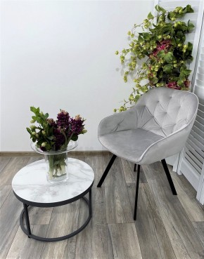 Стул GALE 360 град. поворот. BLUVEL-03 LIGHT GREY, велюр/ черный каркас, М-City в Нягани - nyagan.mebel24.online | фото 6