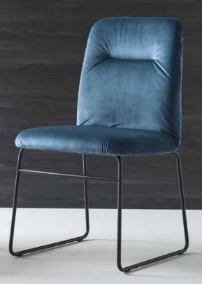 Стул GRETA CB/1904 MET.P15 MATT BLACK/ VENICE S0J OCEAN BLUE в Нягани - nyagan.mebel24.online | фото