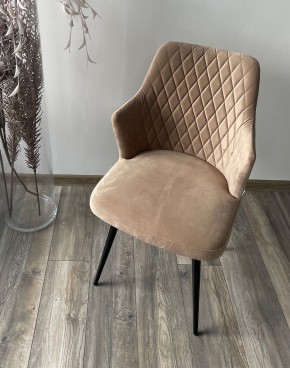 Стул HERMAN 360 град. БЕЖЕВЫЙ #5, велюр / черный каркас М-City в Нягани - nyagan.mebel24.online | фото 2