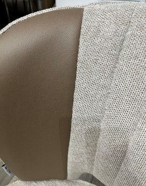 Стул HERMES WZ2042-02 светло-бежевый фактурный велюр/ HK017-31 серо-коричневый PU, М-City в Нягани - nyagan.mebel24.online | фото 2