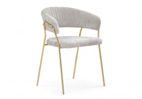 Стул на металлокаркасе Kamelia 1 light gray fabric / gold в Нягани - nyagan.mebel24.online | фото