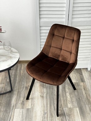 Стул ONION G062-10 шоколадный, велюр/ черный каркас М-City в Нягани - nyagan.mebel24.online | фото 2