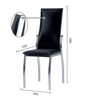 Стул Пекин А1.10-05 со вставкой (двухцветный) (Стандарт) хром/кожзам (4 шт.) в Нягани - nyagan.mebel24.online | фото 3