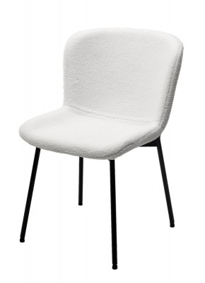 Стул RIYA UF992-01 Белый, teddy / черный каркас М-City в Нягани - nyagan.mebel24.online | фото 1