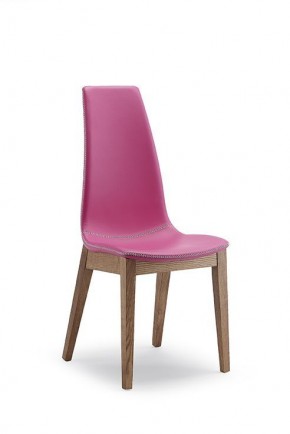 СТУЛ  SELLY, ASH WALNUT 167/ SOFT PIENO FIORE 275 FUSSIA с черн.строчкой в Нягани - nyagan.mebel24.online | фото