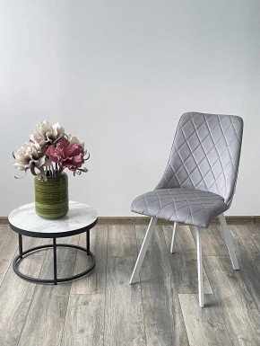Стул TYCOON BLUVEL-03 LIGHT GREY / белый каркас М-City в Нягани - nyagan.mebel24.online | фото 2