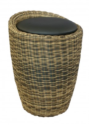 Табурет с местом для хранения LM-1100Rattan, чёрный в Нягани - nyagan.mebel24.online | фото