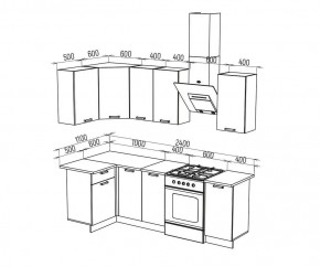 ТЕХНО Кухонный гарнитур угловой 1,8х1,1 м Компоновка №6 в Нягани - nyagan.mebel24.online | фото 6