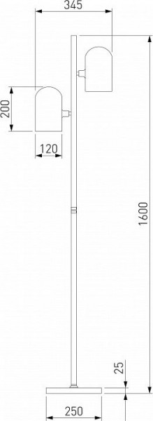 Торшер Eurosvet Bambola 01164/2 латунь в Нягани - nyagan.mebel24.online | фото 2