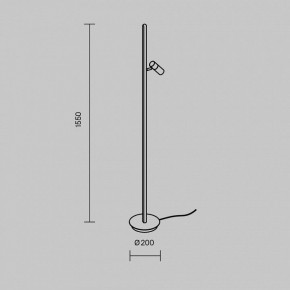 Торшер Maytoni Thin MOD395FL-L28B3K в Нягани - nyagan.mebel24.online | фото 5