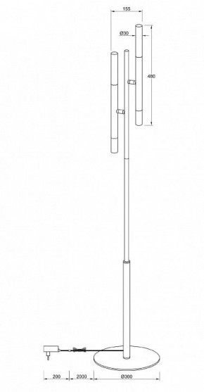 Торшер Maytoni Vigo MOD070FL-02B в Нягани - nyagan.mebel24.online | фото 3