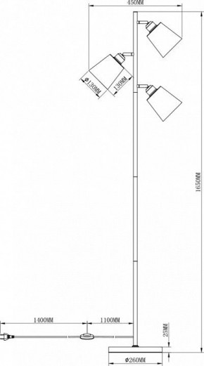 Торшер Moderli Floor V3051-3F в Нягани - nyagan.mebel24.online | фото 3