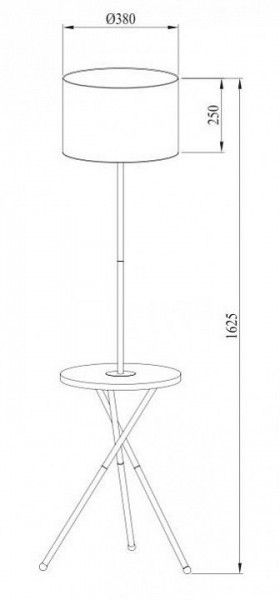 Торшер с полкой Arte Lamp Combo A2070PN-1BK в Нягани - nyagan.mebel24.online | фото 2